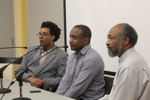 Panel on black male issues at Question Bridge gallery talk